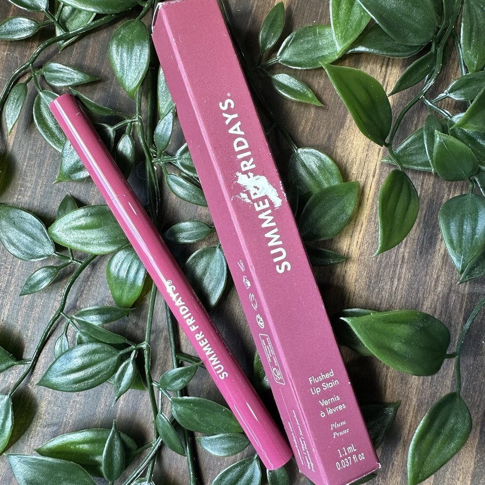 Summer Fridays Flushed Lip Stain 12HR Lip Tint - Full Size - PLUM - NEW